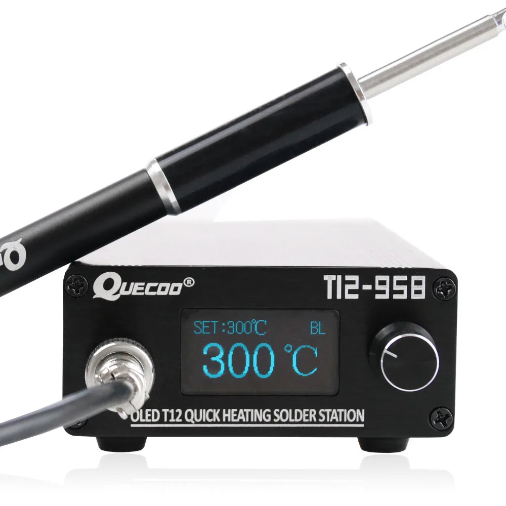 STM32 V3.1s T12-958 Soldering Station Electronic Soldering Iron 1.3inch Digital Station Solder Iron Tip Welding Tool M8 Handle