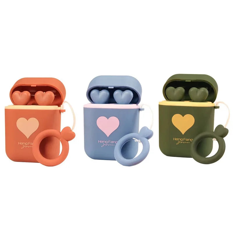 2 in 1 Lipstick Hengfang Heart Earphone Shape Mini Lipstick Cute Lip Stick for Young Girls