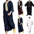 Men's Luxury Alaseel Thobe Short Saudi Jalabiya Oman Arabic Style Kurta Shirts Casual Short for Men