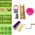 8 Newly Designed Multi-functional New Silicone Products Wooden Box 1200ml Manual Soap Mold Soap Cutter Cover