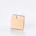Innovative New Square Stainless Steel Pendant Necklace Gold Plated Charms