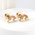 Stainless Steel Women Earring Custom Enamel Earrings 18k Gold Filled Enamel Earrings Stud