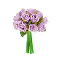Korean Style Wedding Bride Handheld Bouquet 12 Small Realistic Roses Home Decoration Fake Flowers Thanksgiving Graduation Easter