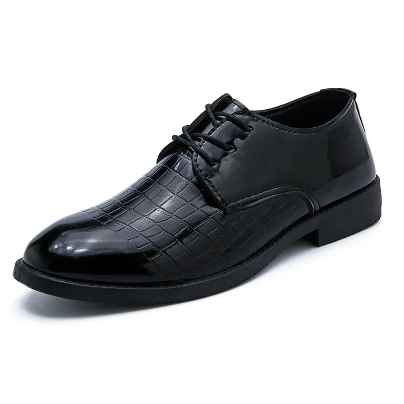 Men PU Leather Shoes Men's Elegant Business Dress Shoes Casual Shoes Wear-Resistant Non-Slip Office Footwear DropShipping