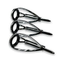 TN07 5PCS Fishing Rod Tip Guides Rod Eye Building Smooth Iron Fishing Rod Guides Ring Saltwater Repair Kit for Fishing