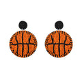 Bohemian GameDay Handmade Beaded Sport Game Day Collection Rice Seed Bead Football Earrings