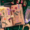 50 Sheets of PET Coated Paper Sticker Pack Love God's Garden Series of Large-sized Floral Decorative Stickers
