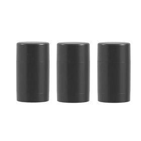 Matte Black Solid Deodorizer Tube 50ml & 75ml As Plastic Bottles for Face Cleaning Gel Stick Deodorant Packaging