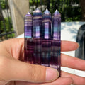 Free Shipping Natural Rainbow Fluorite Stone Point Healing Crystal Stone Point for Home Decoration
