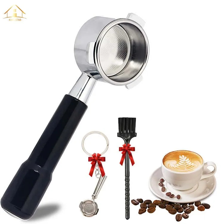 Barista Espresso Wooden Hand 51mm Coffee Bottomless Portafilter