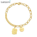 SP-LAM Designer Pendant Bangle Wholesale Jewelry Chain Woman Gold Stainless Steel Bracelet Charm