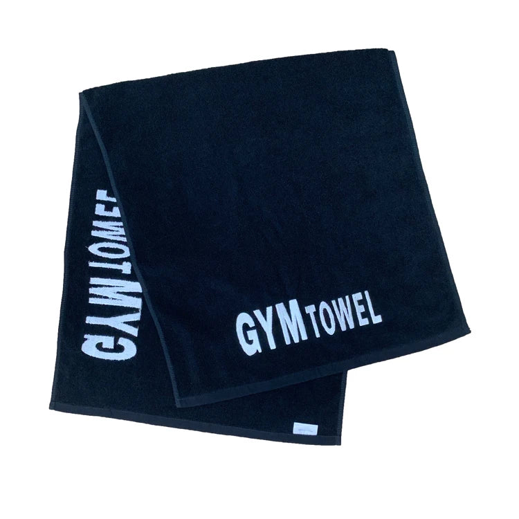 Black Cotton/microfiber  Sports Towel Fitness Towel Gym Towel with logo