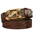 Z Dragon Ancient Belt Strap  Automatic Buckle Men's Belt Cowhide Genuine Leather Belts for Men