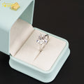 Fine Jewelry Hot Sale Heart Cut Solitaire Real Gold Ring 10k White Gold Engagement Rings for Women
