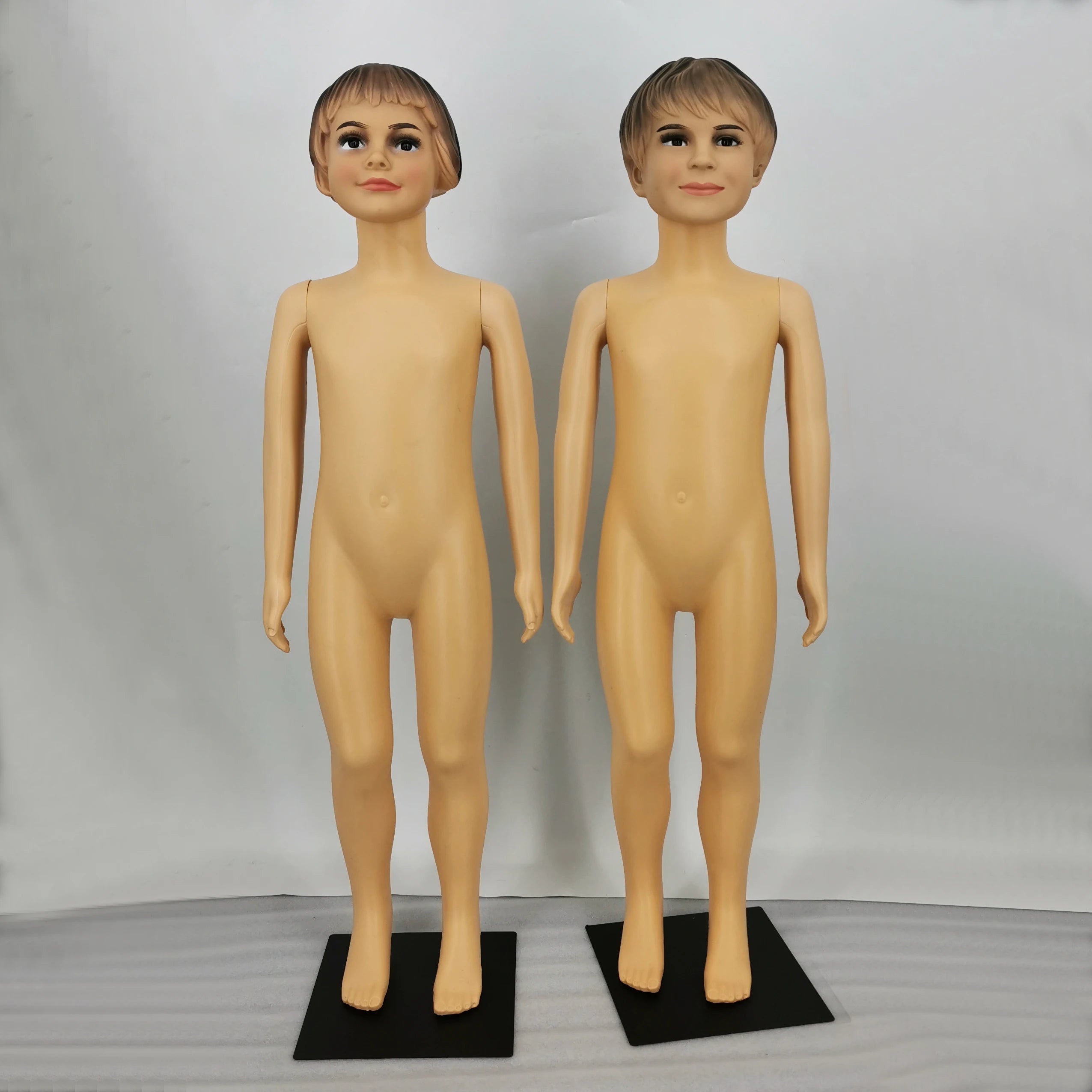 7-8 Years Kids Makeup Full-Body PE Plastic Mannequin with Stand and Wig 110cm Height