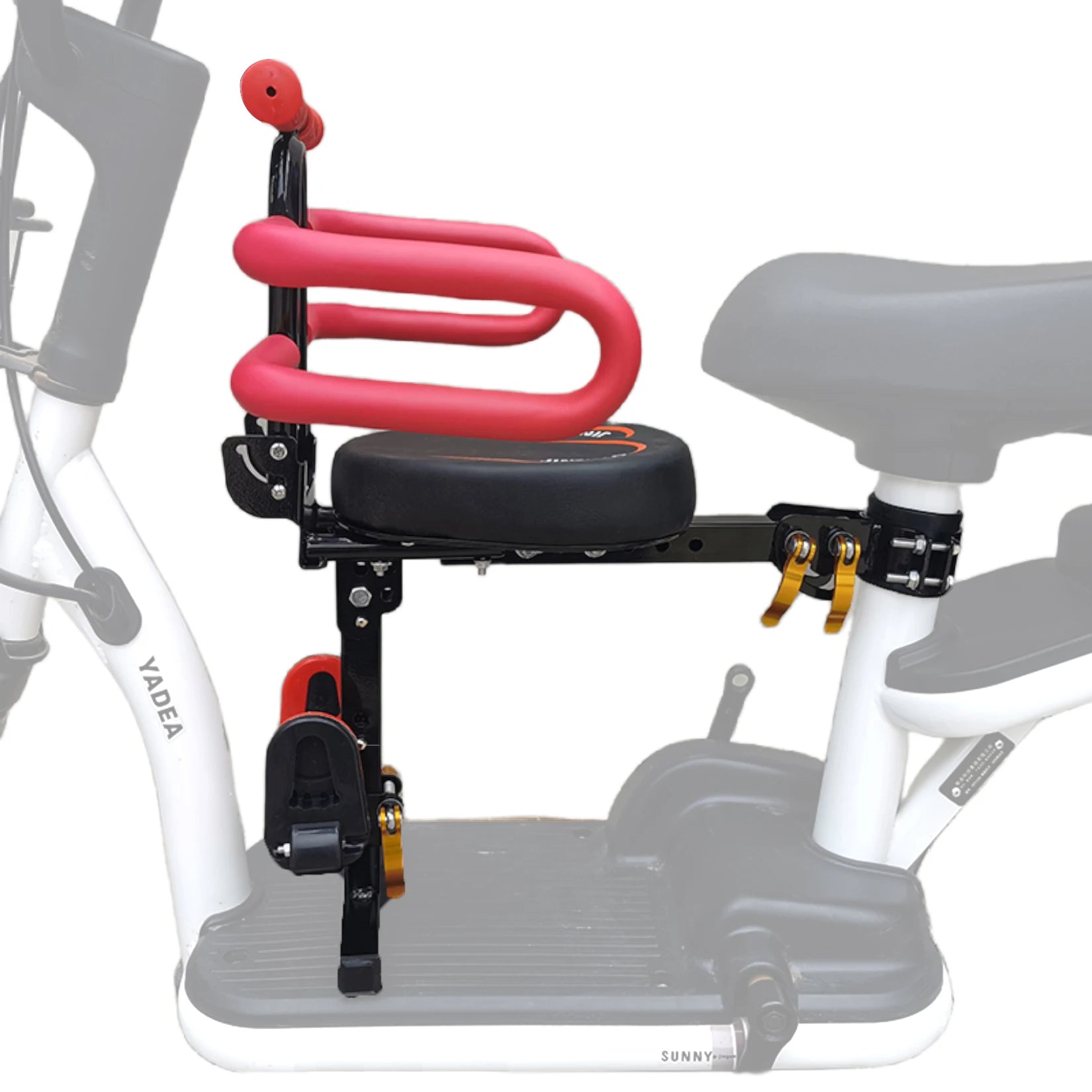 Child Seat with Backrest Armrest Fence Parapet for Electric Scooter Electric Bicycle Mobility Scooter Moped Scooter Kid Seat