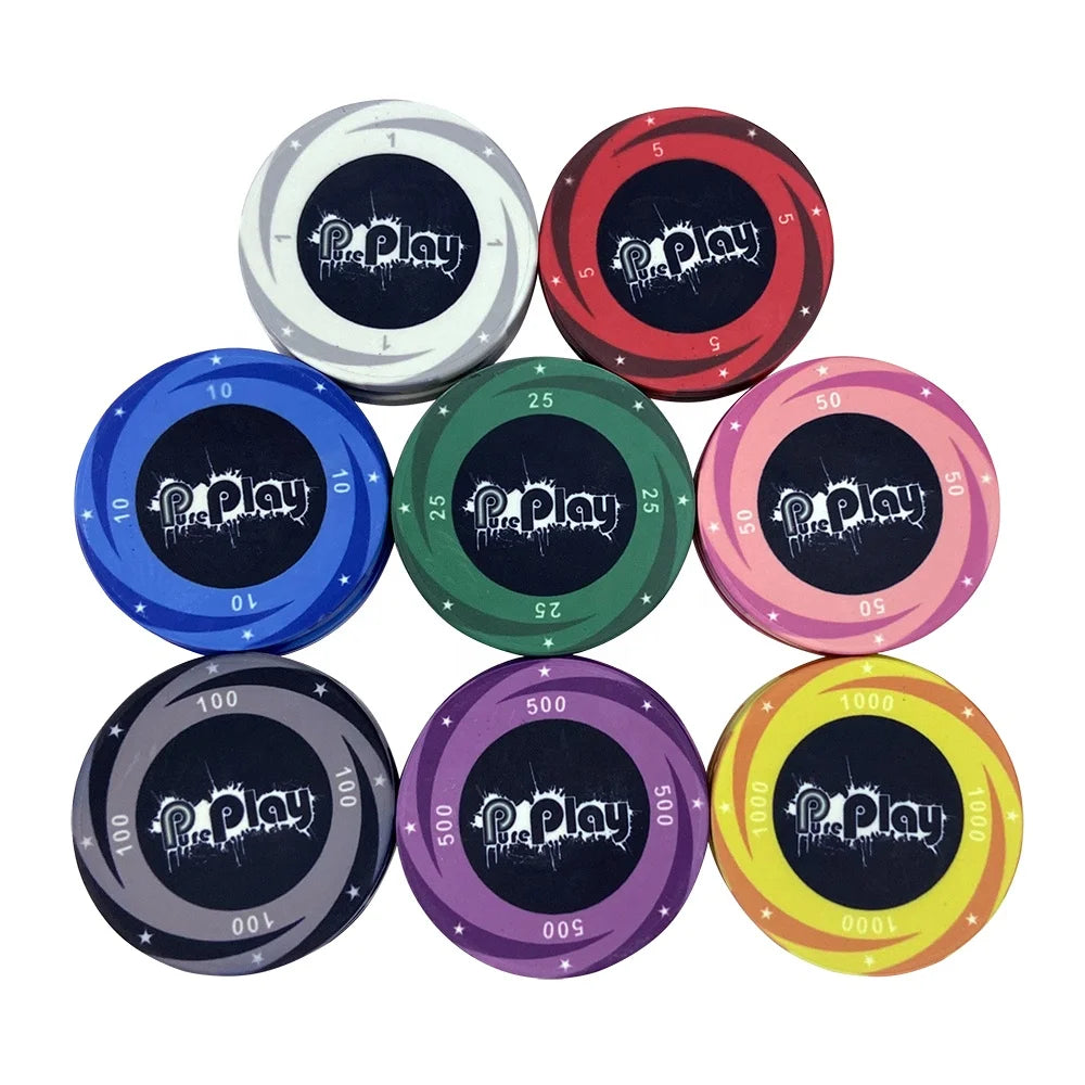 Top Quality Ceramic Custom Poker Chips 10g Ept 39mm Round Chips with Best Price From Chinese Factory for Casino Gambling Game