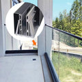 Frameless Glass Staircase Handrail Aluminum Alloy Exposed Balcony Railing Guardrail Glass U-shaped groove