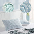 OEM Blue Nature Cooling Double Side Using Shredded Memory Foam Pillow with Embroidery Logo