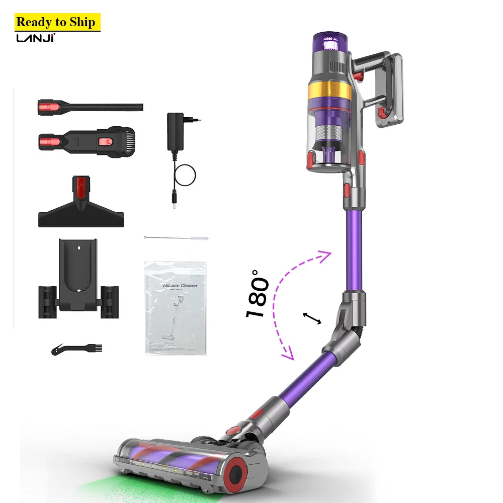 LIIMOO 380W BLDC Motor 28KPA Vacuum Smart Bathroom Floor Cleaner Cordless Bagless Electric Cleaner for Cars