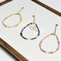 Hot Selling Fresh Water Pearl Bracelet Natural Stone Beaded Lapis Lazuli Rose Quartz Crystal Bracelet for Women