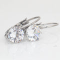 Fashion Jewelry Earrings Gold Oval Cut Gemstone Drop Dangle Stainless Steel Earrings Jewelry Women Girls