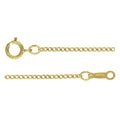 Real 14K Gold Filled Curb Chain Necklace 1.5MM Finished Necklace Chain With Spring Clasp for Women Girls' Jewelry