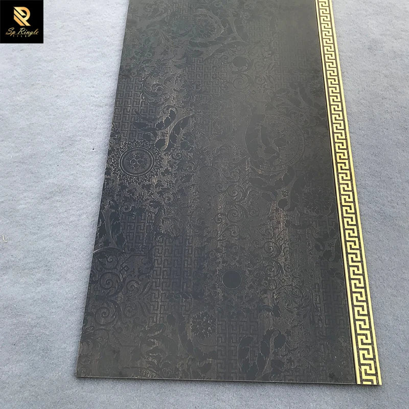 Springletile 600x1200 Decking Classic Black Gold Pattern Porcelain Wood Look Non slip Bathroom Ceramic Floor and Wall Tiles MegaBDM