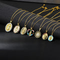 New Gold Plated CZ Micro Pave Mother Virgin Mary Religious Chain Necklace Women Christian Jewelry Heart Zircon Pendant Necklace