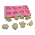Z-0742 DIY Handmade Soap Mold 8 Cavity Fruit Soap Mold Ice Cube Tray Chocolate Silicone Cake Mold