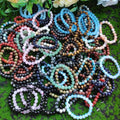Factory Direct Custom Natural Stone 4/6/8 mm Beads Stack Luxury Precious Crystals Healing Power Feng Shui Yoga Stretch Bracelet