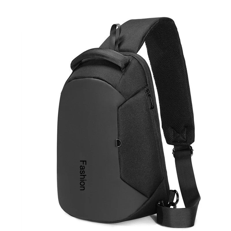 Waterproof Fashion Oxford Crossbody One Strap Chest Bag Designer USB Anti Theft Men Sling Shoulder Bag All Seasons Plain Pattern