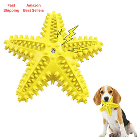Yisipet Eco-friendly Luxury TPR Dog Chew Toys Wholesale Custom Starfish Shape Puzzle Interactive Chew Toy Simple Cartoon Style