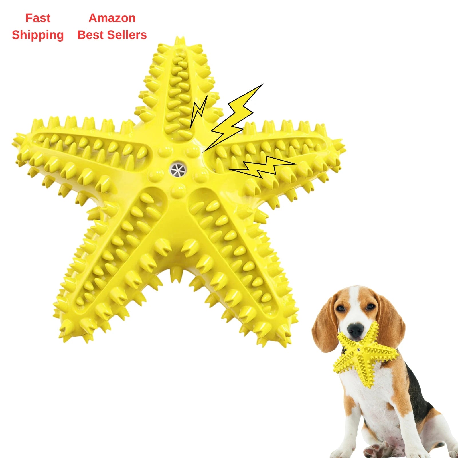 Yisipet Eco-friendly Luxury TPR Dog Chew Toys Wholesale Custom Starfish Shape Puzzle Interactive Chew Toy Simple Cartoon Style