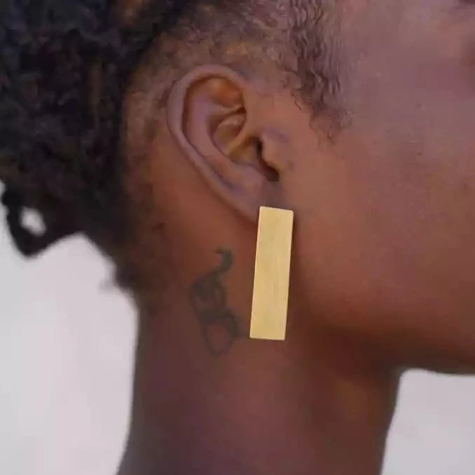 2025 New Arrivals Fashion Jewelry Large Geometric Earrings Statement Oversized Earring Design Rectangle Acrylic Stud Earrings