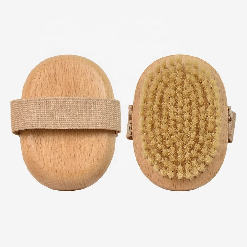 USMILEPET Hot Sale Natural Soft Bristle Dog Bath Brush With Elastic Band Pet Shampoo Brush for Cats Dogs