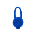 Blue Waterproof Pet LED Safety Light Clip-On Silicone Dog Collar Light with Paw Design for Outdoor Night Visibility