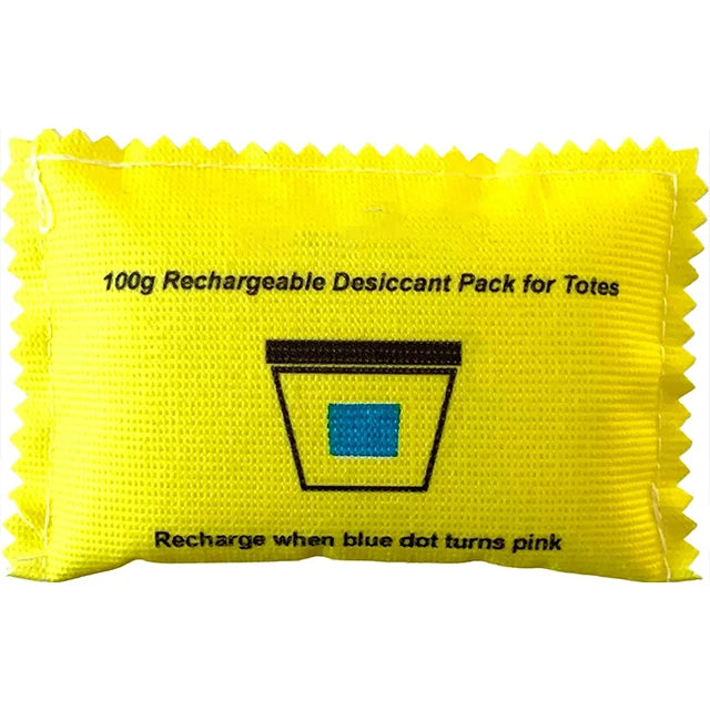 100g Rechargeable Desiccant Pack of 1 - Moisture Absorbing Bag - Silica Gel Desiccant Dehumidifier for Storage Bins and Totes