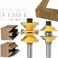 Rail Stile Router Set Tenon Entry Woodworking Milling Cutter Carbide Professional with PTFE Coating for Wood for Cabinet for DIY