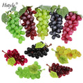 Artificial Fruits Frosted Grape Clusters Decorative Grapes Bunches Rubber Grape Bundles for Vintage Wedding Favor FZH612