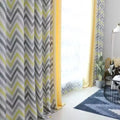 Modern Simple European Gray Coffee Beige Living Dining Room Customization Striped Curtains