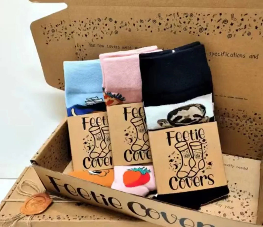 Custom Socks Kraft Paper & Cardboard Wrap-Around Label Sleeve Packaging Folded Sock Cardboard Paper Hang Tags