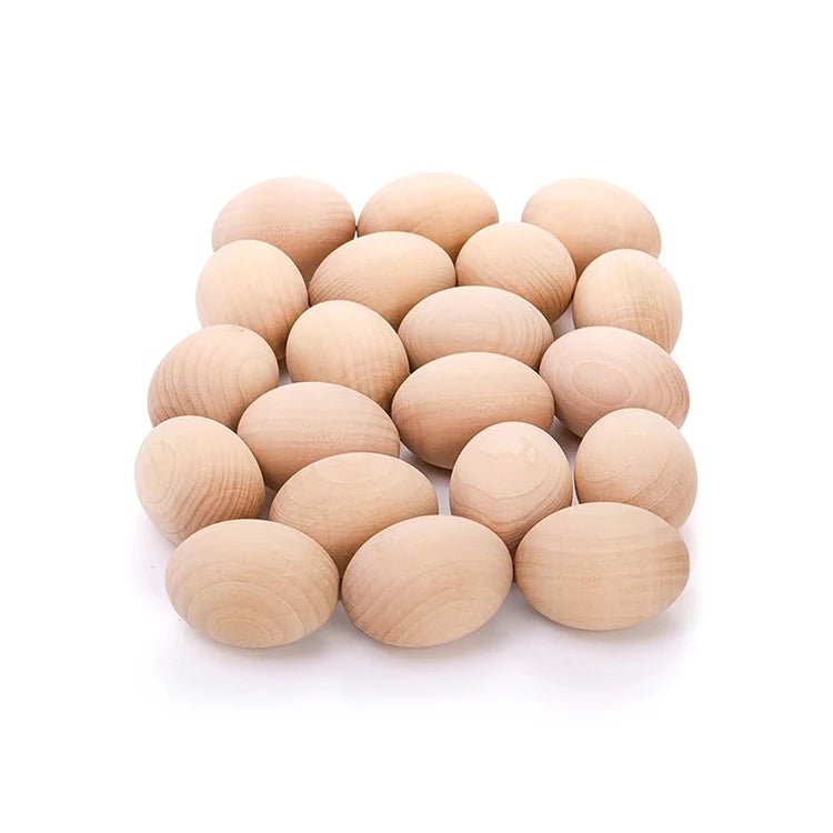 Wholesale Unfinished Wooden DIY Easter Toy Eggs for Crafts