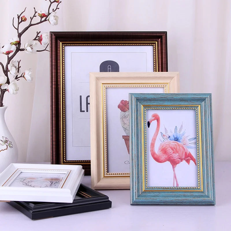 European Retro Photo Frame Wholesale Picture Frame 5"6"7"A4 Wedding Photo Wall Hanging Frame