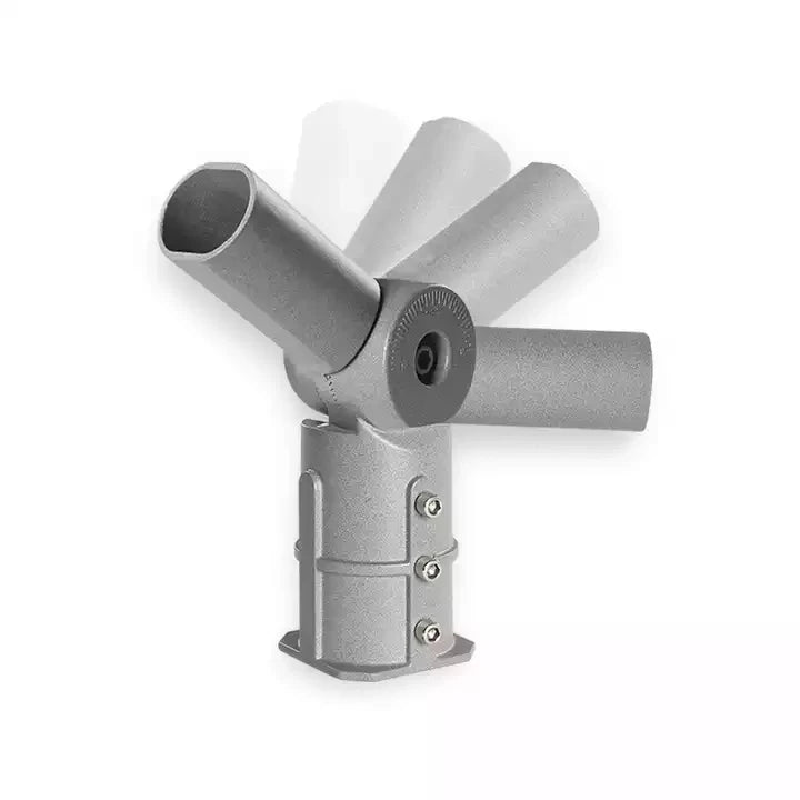 Adjustable Street Light Adapter 50/60/80mm Bracket & Pole Mounting Accessories Die-casting Aluminum Lighting Accessories