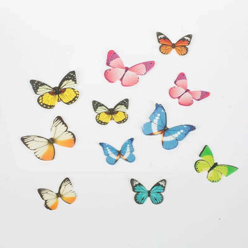 Ychon Edible Cupcake Toppers Butterfly Rice Paper Cake  Cupcake Toppers Christmas Birthday Wedding Party Food Decoration