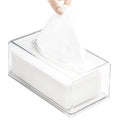 Kitchen Bathroom Table Clear Dryer Sheet Facial Napkin  Dispenser Acrylic Tissue Box Holder