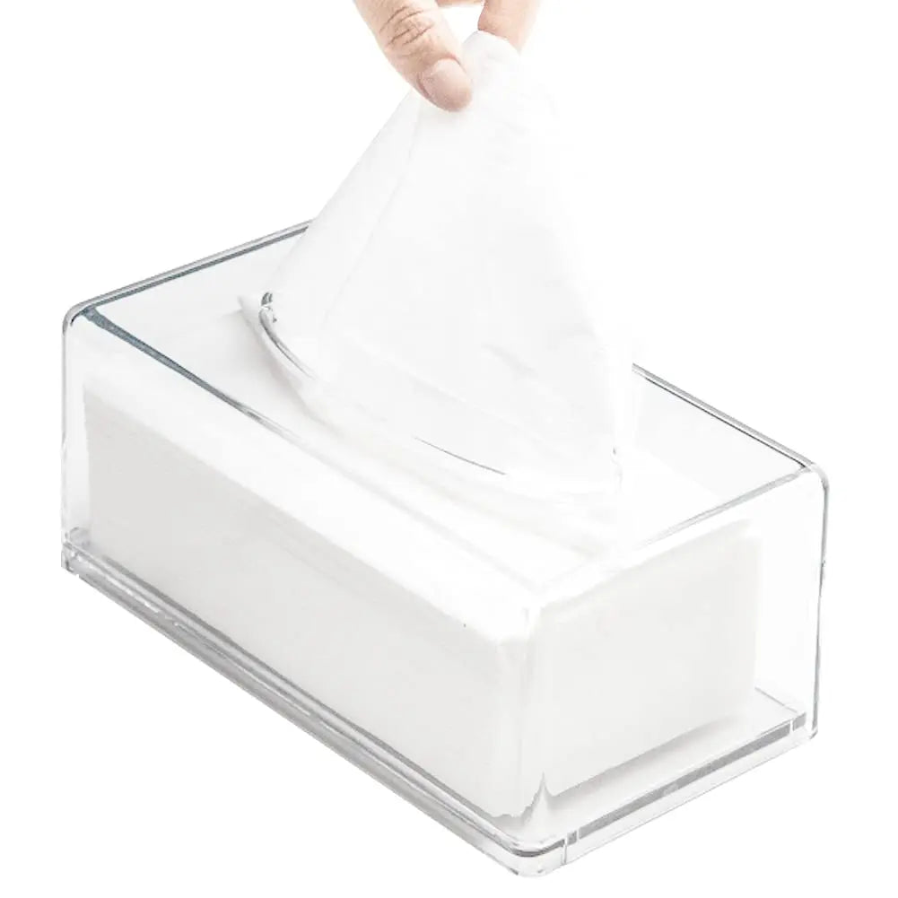 Kitchen Bathroom Table Clear Dryer Sheet Facial Napkin  Dispenser Acrylic Tissue Box Holder