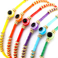 Bohemia Handmade Adjustable String Orange Purple Beaded Seed Bead Miyuki Bracelet