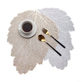 Set of 10 PVC Artificial Palm Leaf placemats Indoor Outdoor Dining Table Decorations Kitchen Pats for Parties